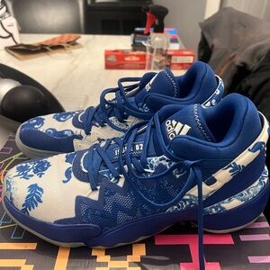 adidas Blue and White Athletic Shoes